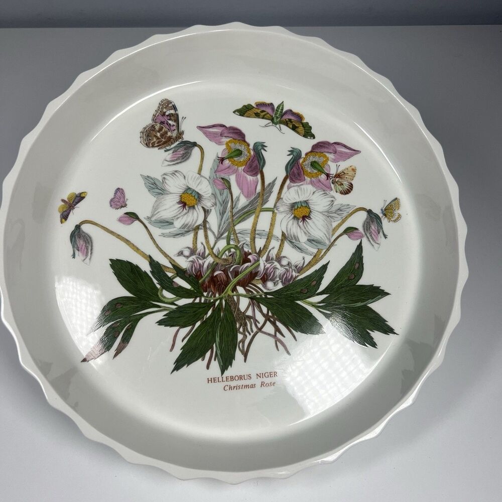 Christmas Rose Heleboris Portmeirion Botanic Gardens Baking Quiche Serving Plate